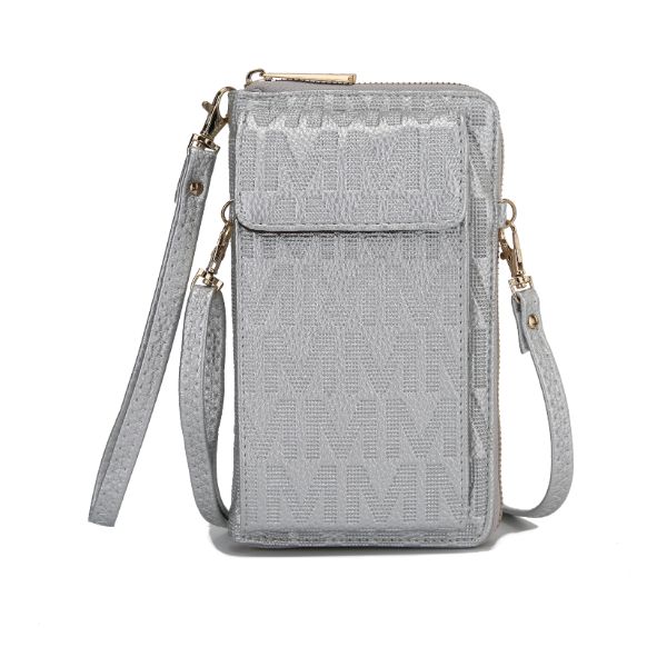  MKF Collection Caddy Signature Phone Crossbody - Beige - Bonton