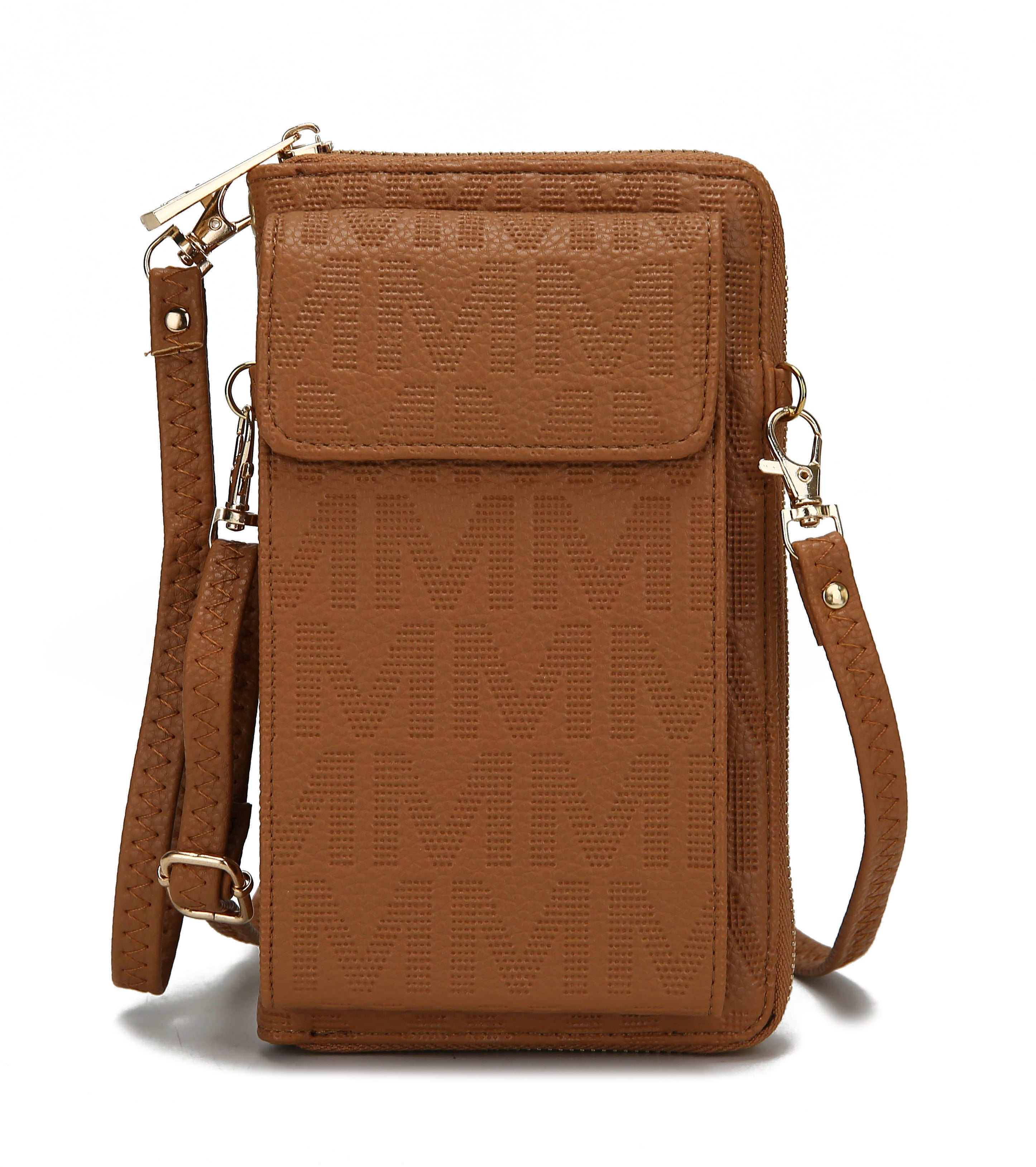  MKF Collection Caddy Signature Phone Crossbody - Beige - Bonton
