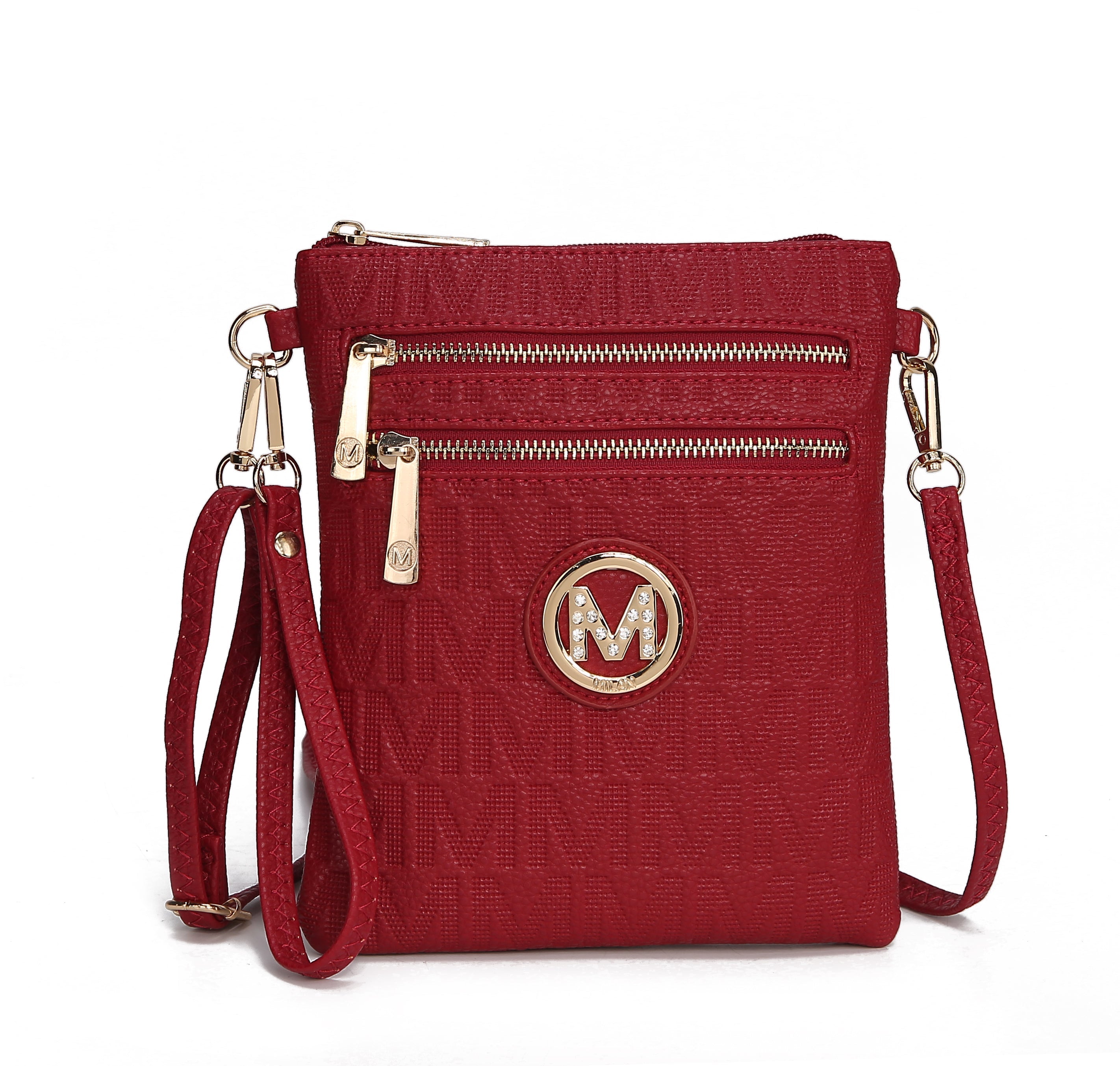  MKF Collection Andrea Signature Crossbody Bag - Red - Bonton