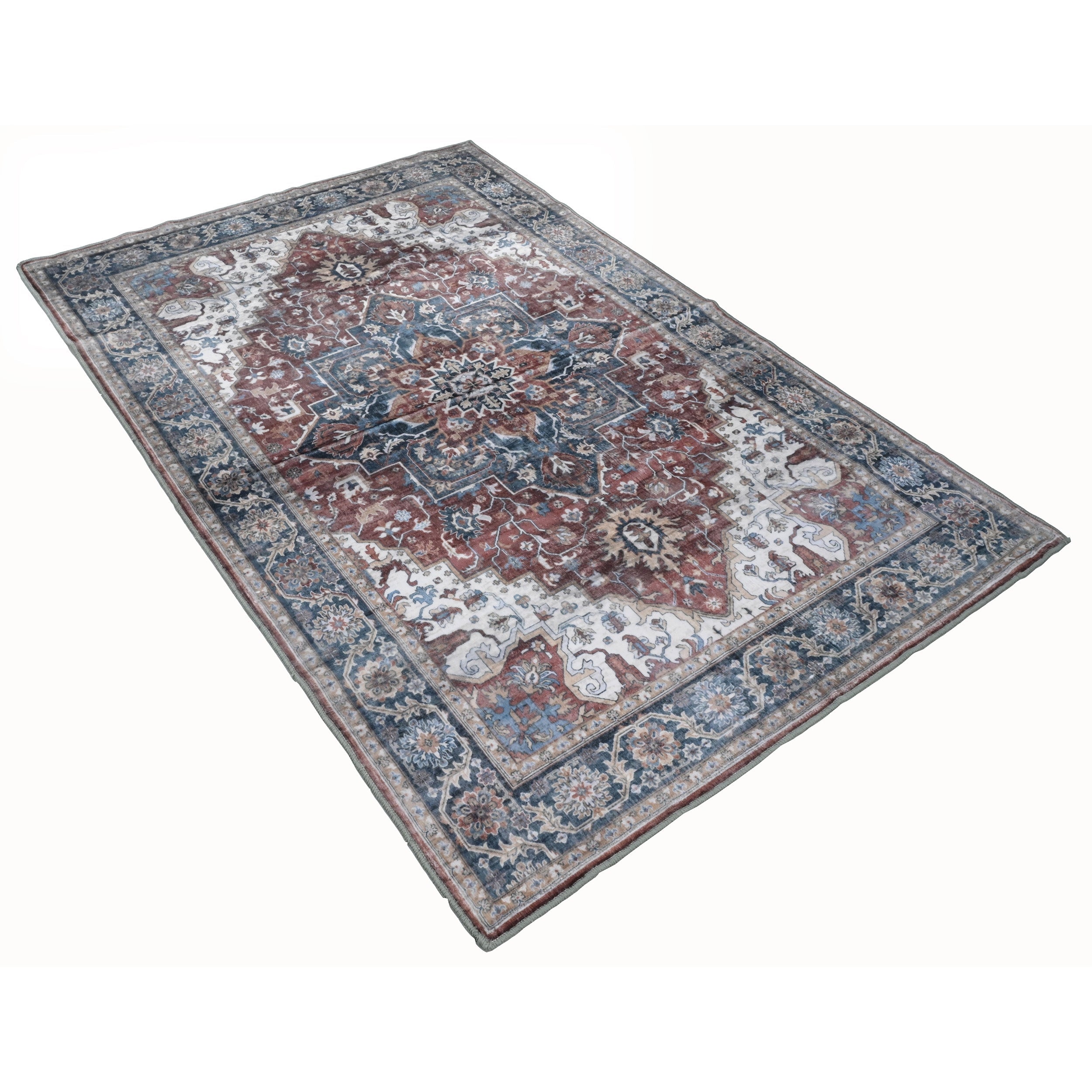  Bibb Home Bibb Home Washable Flannel Printed Accent Rug With Latex Back 1-2-Pack 20x30 - 20