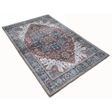 Bibb Home Washable Flannel Printed Accent Rug With Latex Back 1-2-Pack 20x30