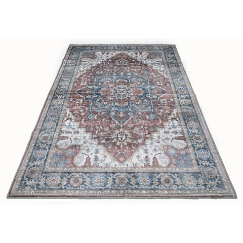 Bibb Home Washable Flannel Printed Accent Rug With Latex Back 1-2-Pack 20x30