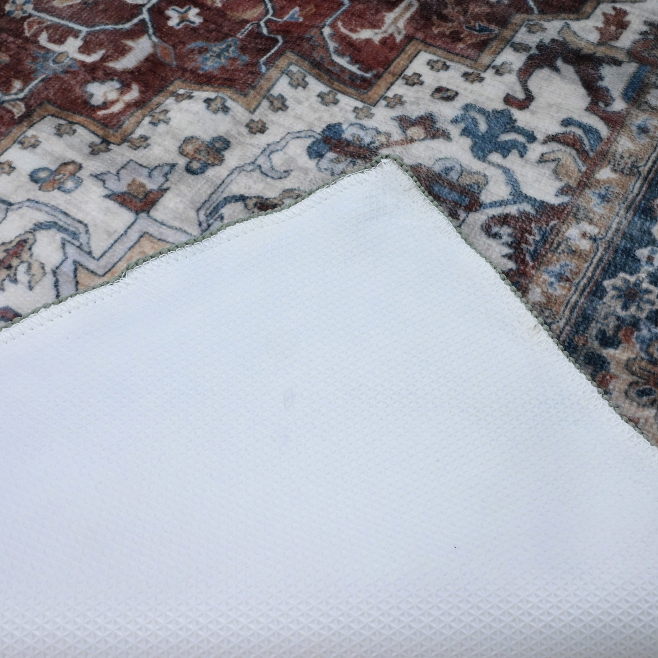  Bibb Home Bibb Home Washable Flannel Printed Area Rug With Latex Back 4x6 Ft - 4x6 ft - Bonton