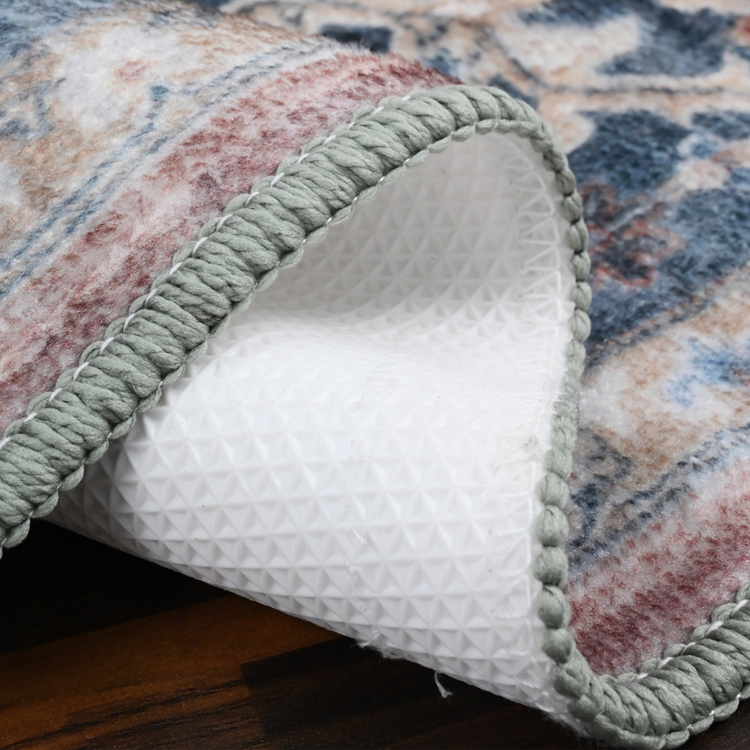  Bibb Home Bibb Home Washable Flannel Printed Accent Rug With Latex Back 1-2-Pack 20x30 - 20