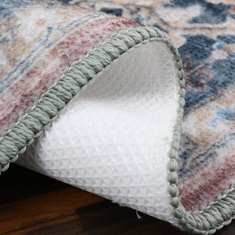 Bibb Home Washable Flannel Printed Accent Rug With Latex Back 1-2-Pack 20x30