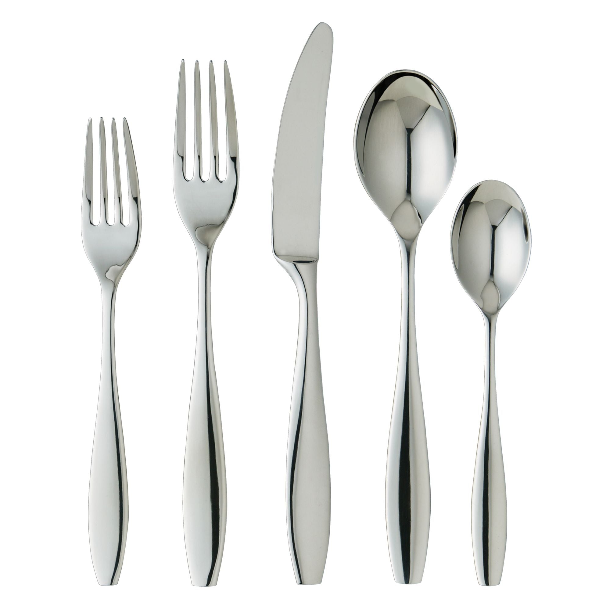  Ginkgo Allison Stainless Steel Flatware 20 Piece Set - Mirror Stainless Sateel - Bonton