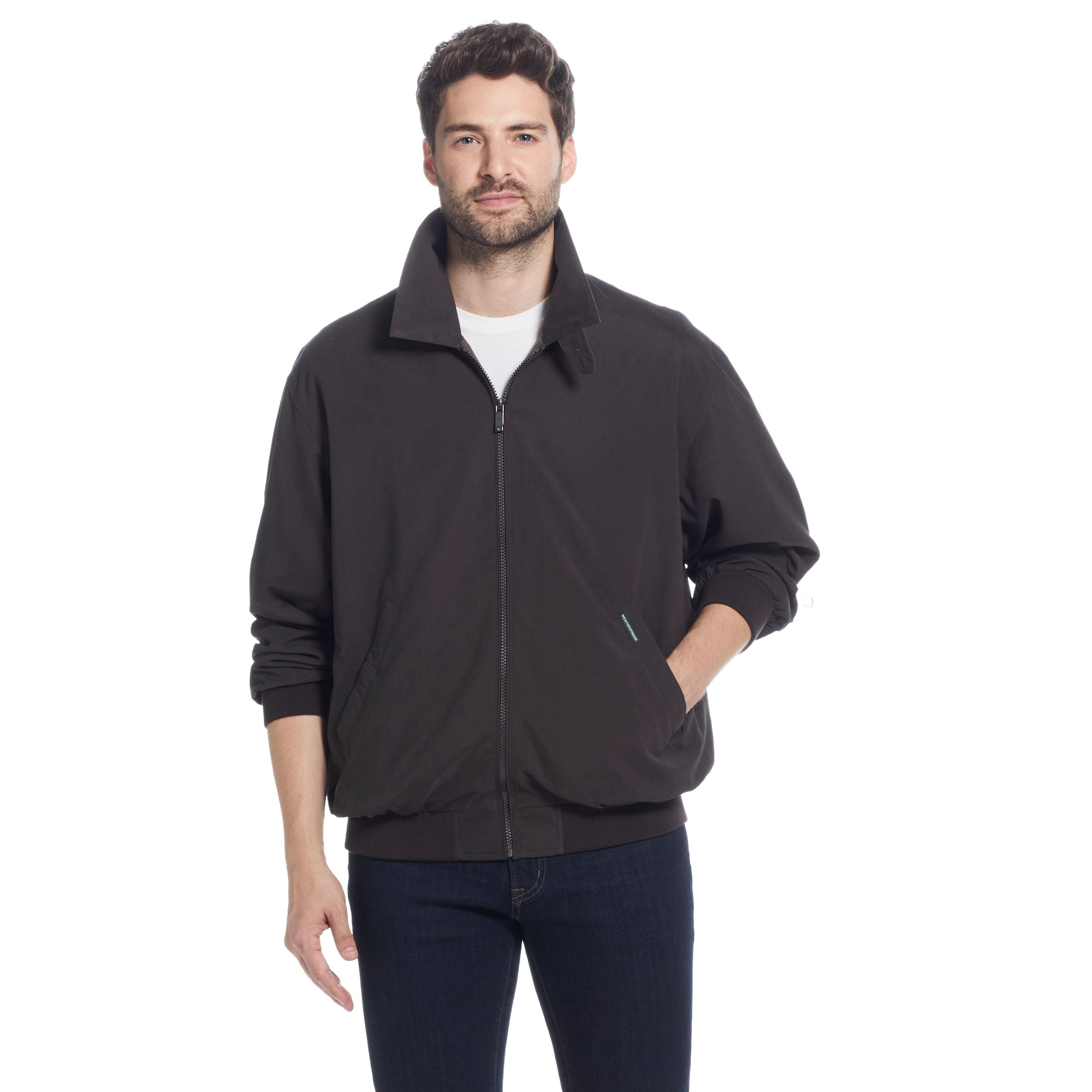  Weatherproof Men's Microfiber Golf Jacket - Java - Bonton