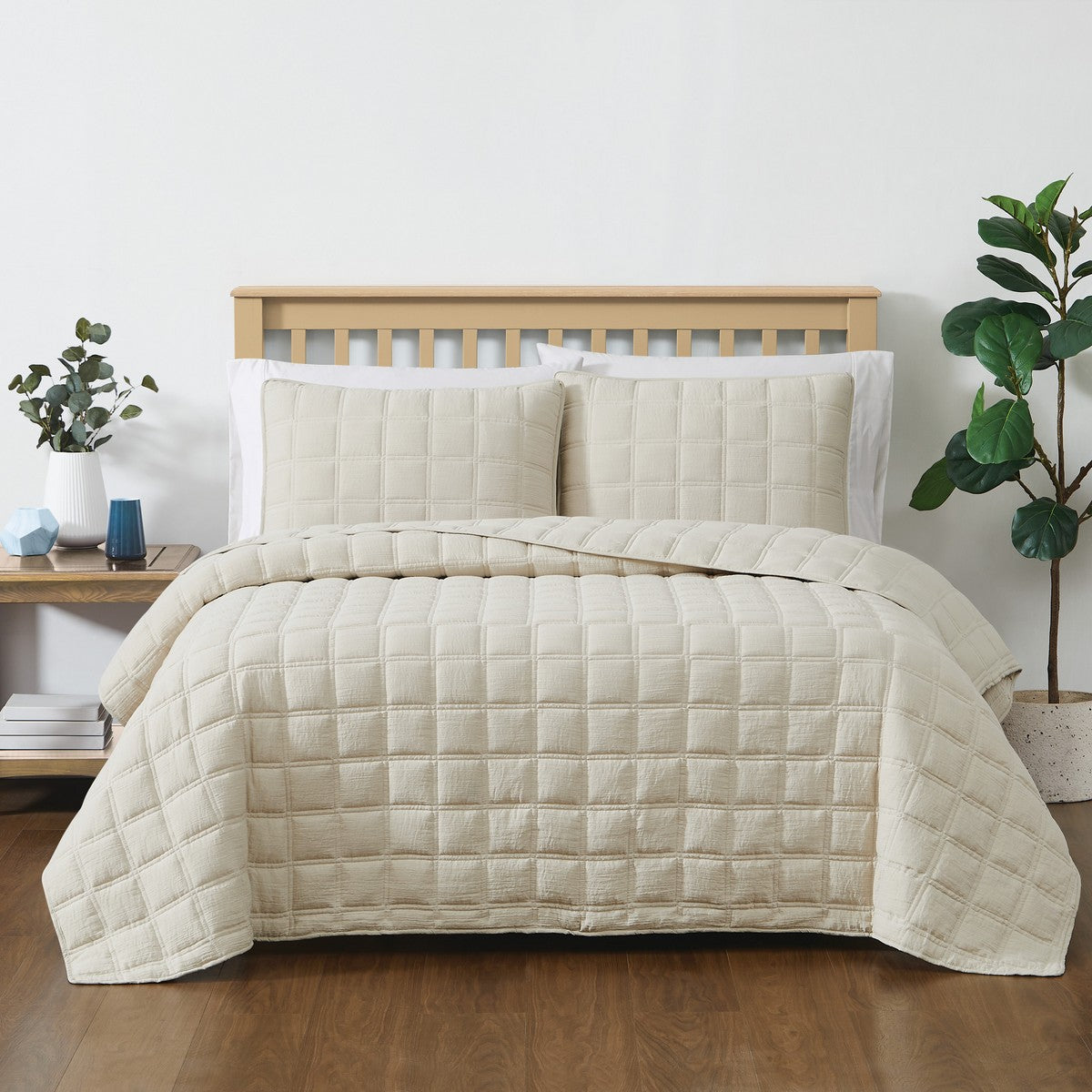  Cozy Gauze Quilt Set Beige - Beige - Bonton