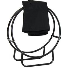 Heavy-Duty Steel Firewood Log Hoop Storage Rack with Weather-Resistant PVC Log Hoop Cover