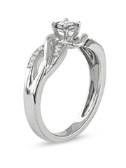 1/6ct TDW Diamond Bypass Fashion Ring