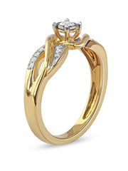 1/6ct TDW Diamond Bypass Fashion Ring