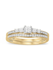 1/2ct TDW Diamond Five Stone Bridal Ring Set