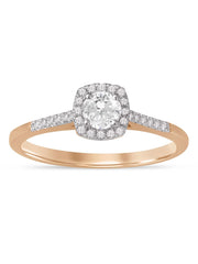 1/2ct TDW Diamond Halo Engagement Ring