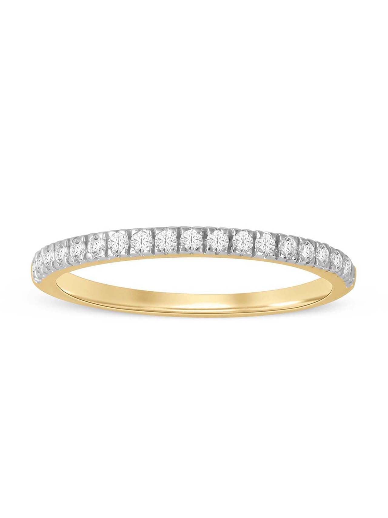  May & June 1/4ct TDW Diamond Wedding Band - Yellow - Bonton