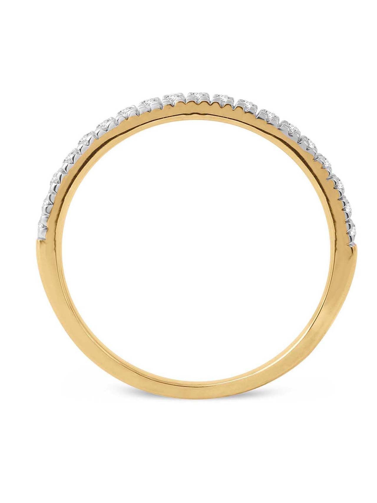  May & June 1/4ct TDW Diamond Wedding Band - Yellow - Bonton