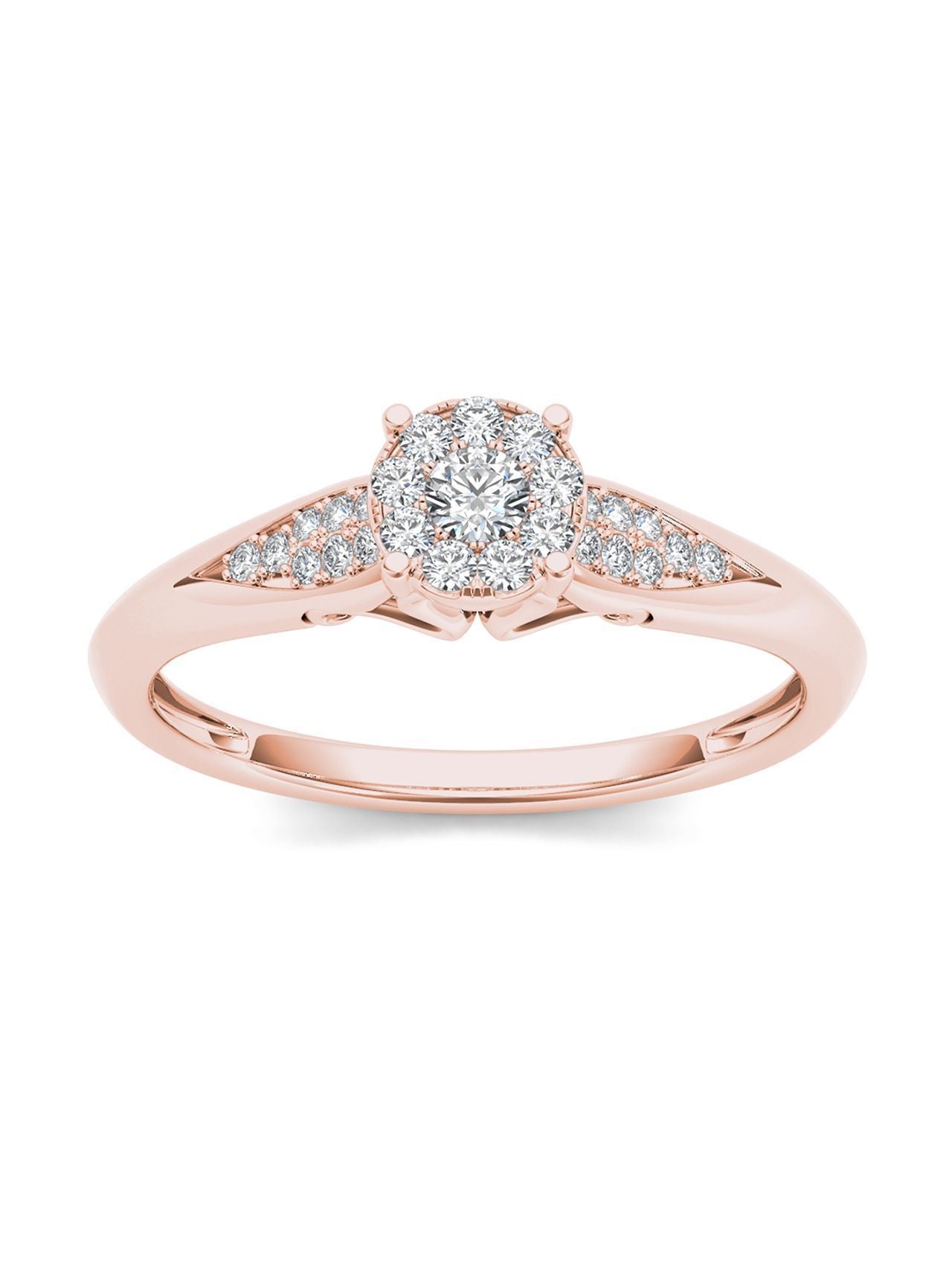  May & June 1/6ct TDW Diamond Cluster Fashion Ring - Pink - Bonton