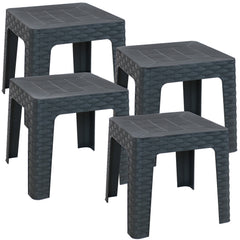 18" Square Polypropylene Patio Side Table