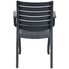 Illias Polypropylene Stackable Patio Arm Chair