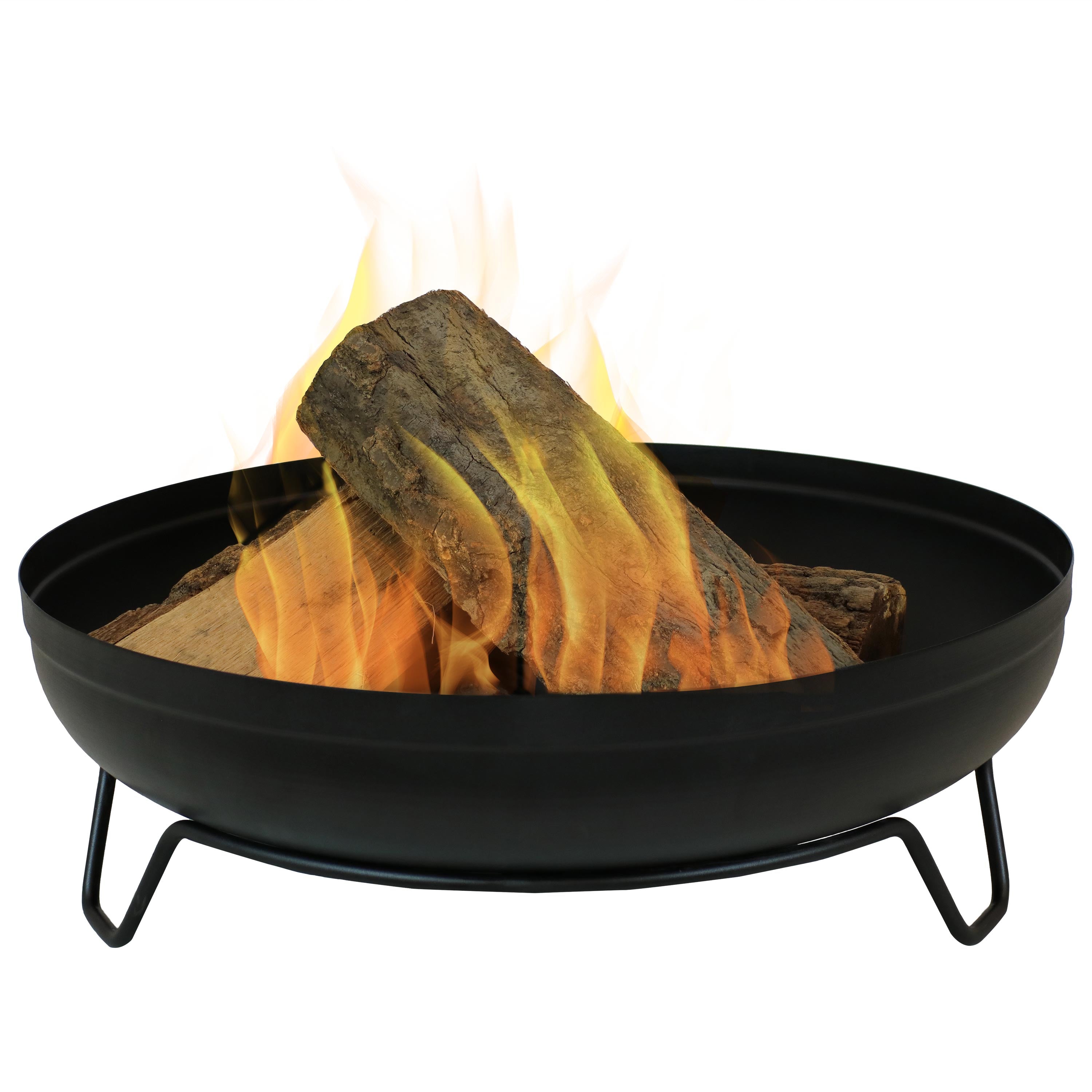  Sunnydaze Decor Camping or Backyard Steel with Heat-Resistant Finish Fire Pit Bowl on Stand - 23