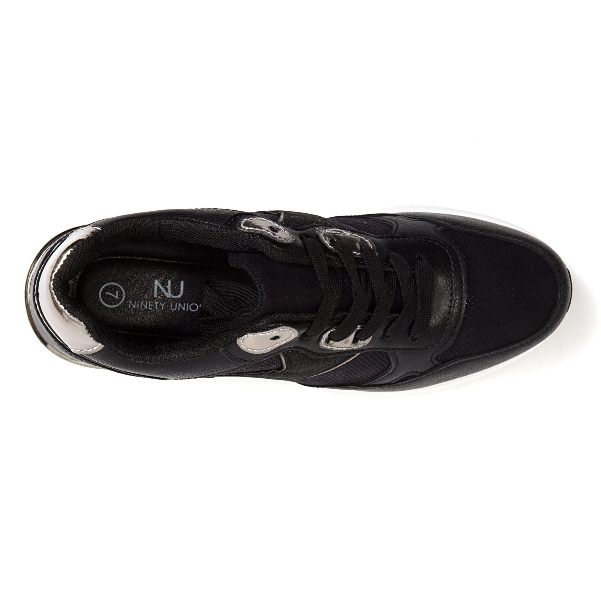  Ninety Union Relax Wedge Sneaker - Black - Bonton