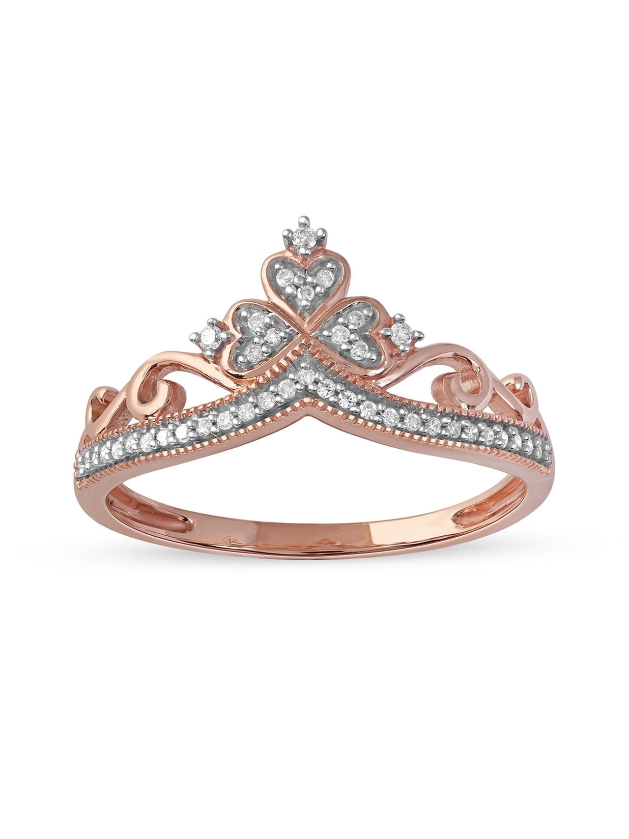  May & June 1/8ct TDW Diamond Crown For Her Ring - Pink - Bonton