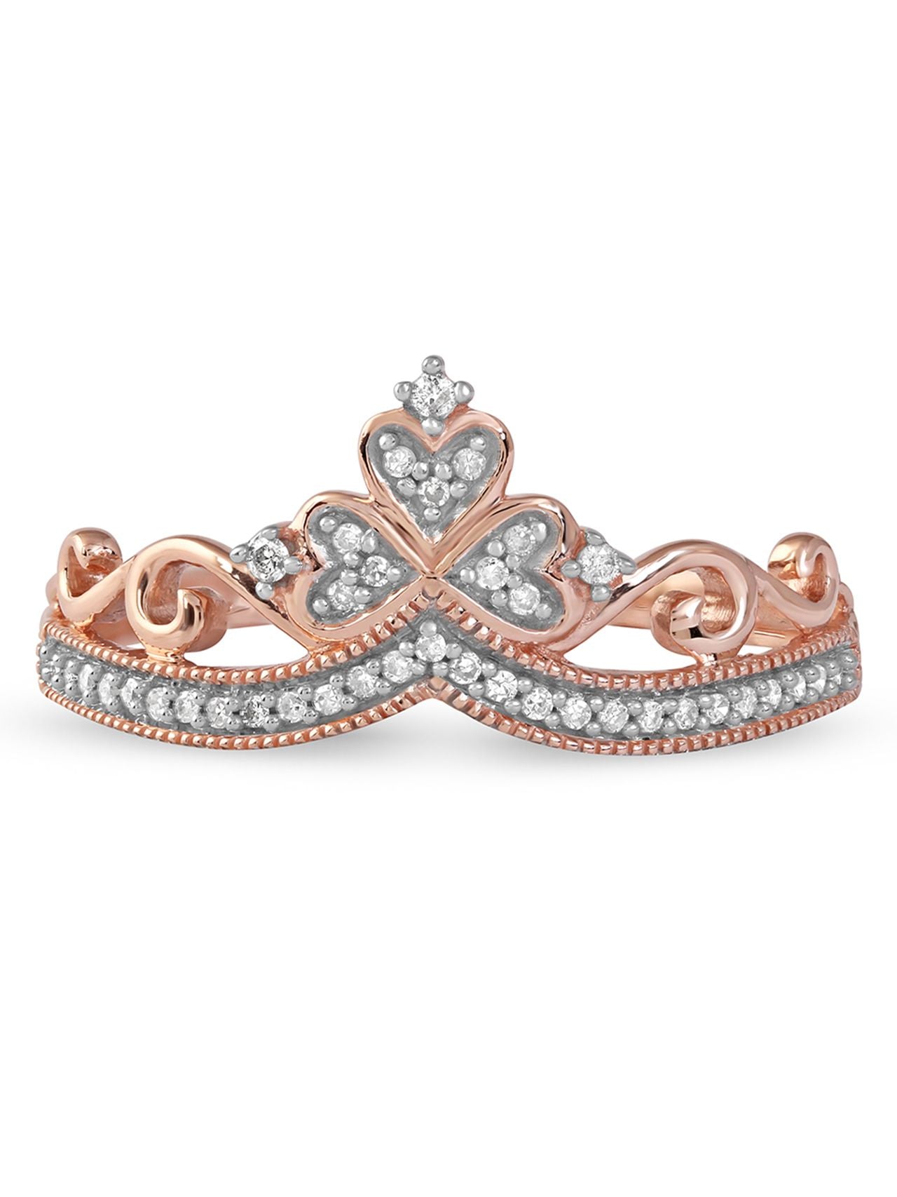  May & June 1/8ct TDW Diamond Crown For Her Ring - Pink - Bonton