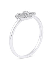 1/10-ct TDW Diamond Dual Heart Fashion Ring