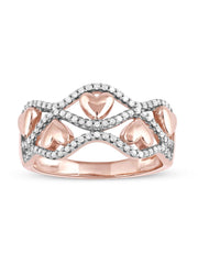 1/5ct TDW Diamond Heart Fashion Ring