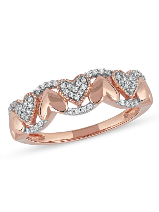 1/6ct TDW Diamond Heart Fashion Ring