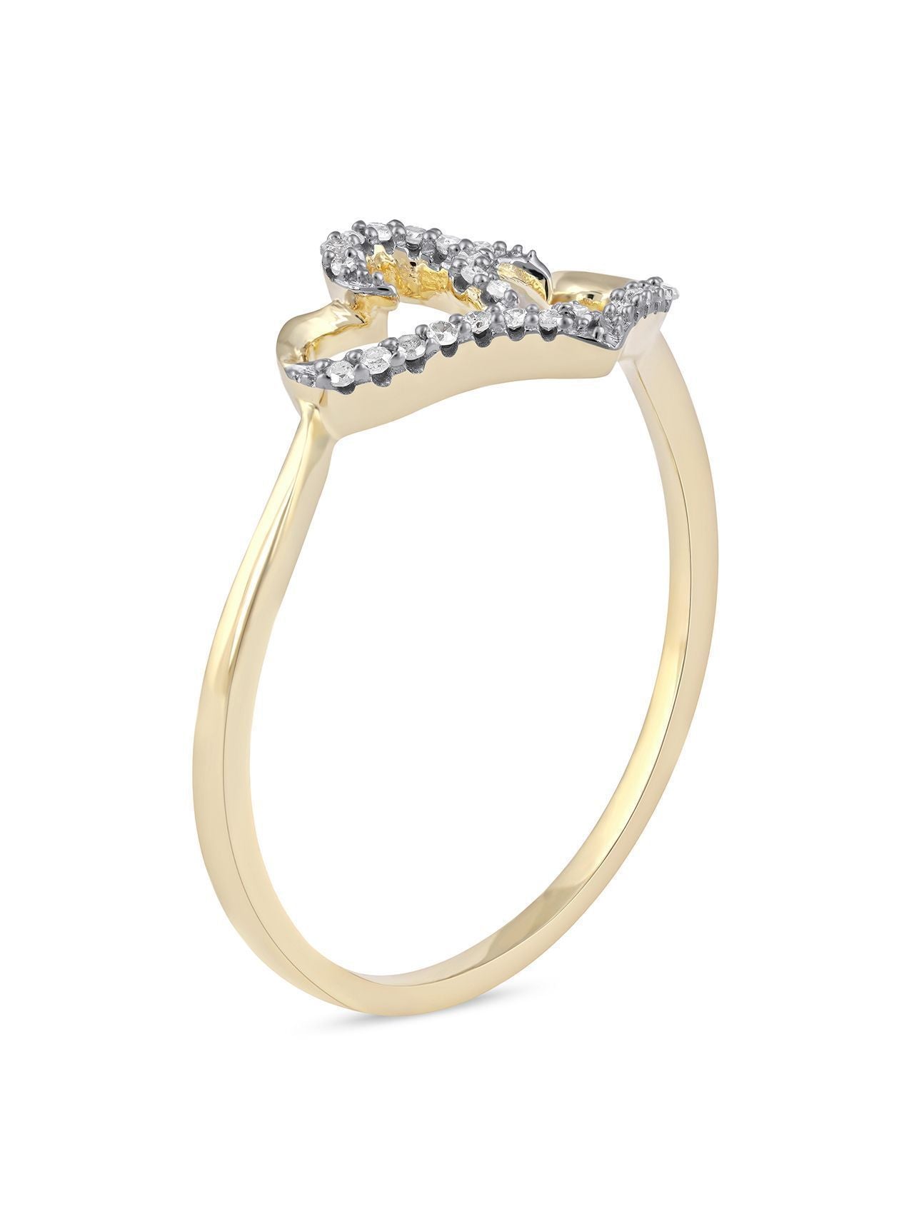  May & June 1/20ct TDW Diamond Dual Heart Ring - Yellow - Bonton