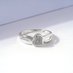 1/10ct TDW Diamond Heart Fashion Ring