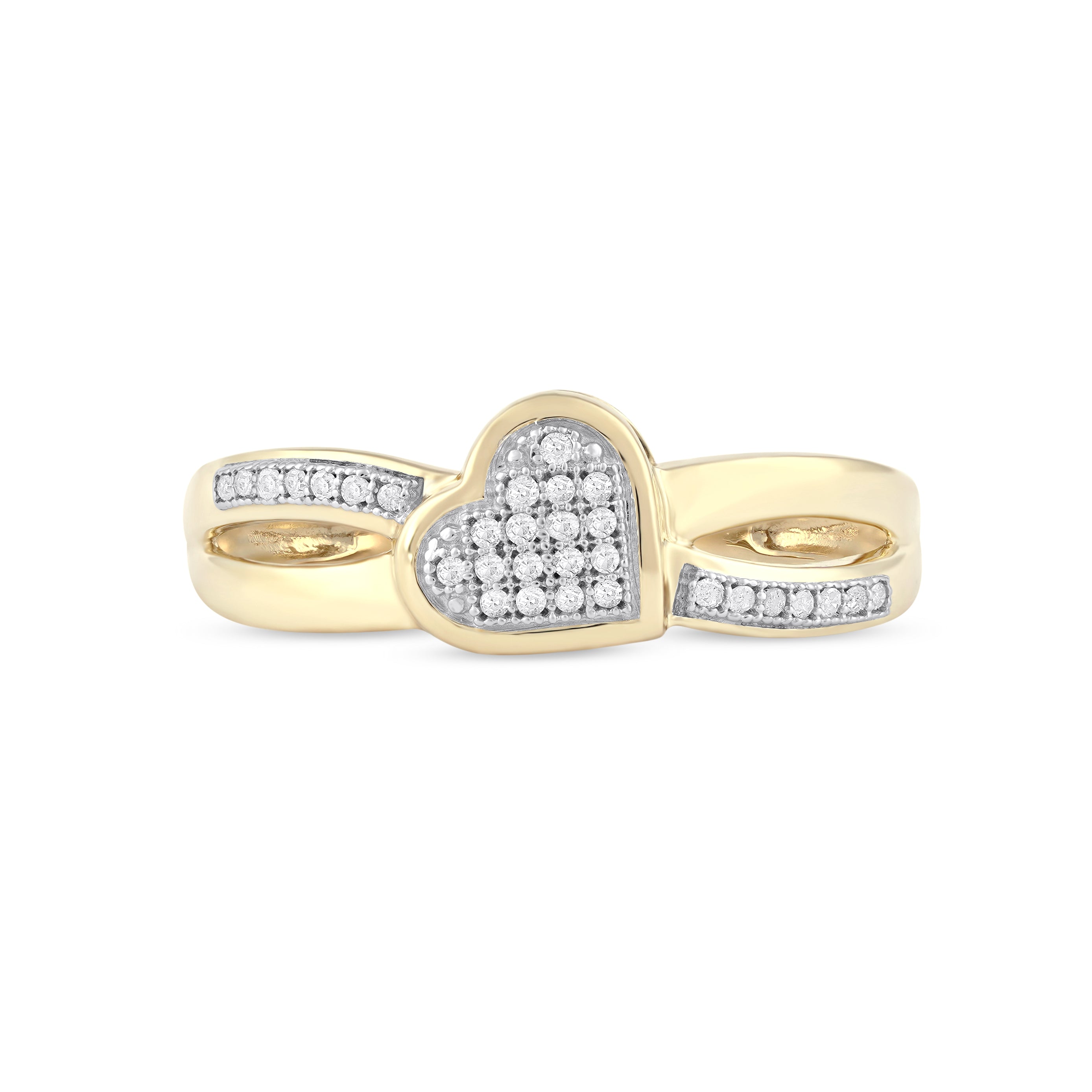  May & June 1/10ct TDW Diamond Heart Fashion Ring - White - Bonton