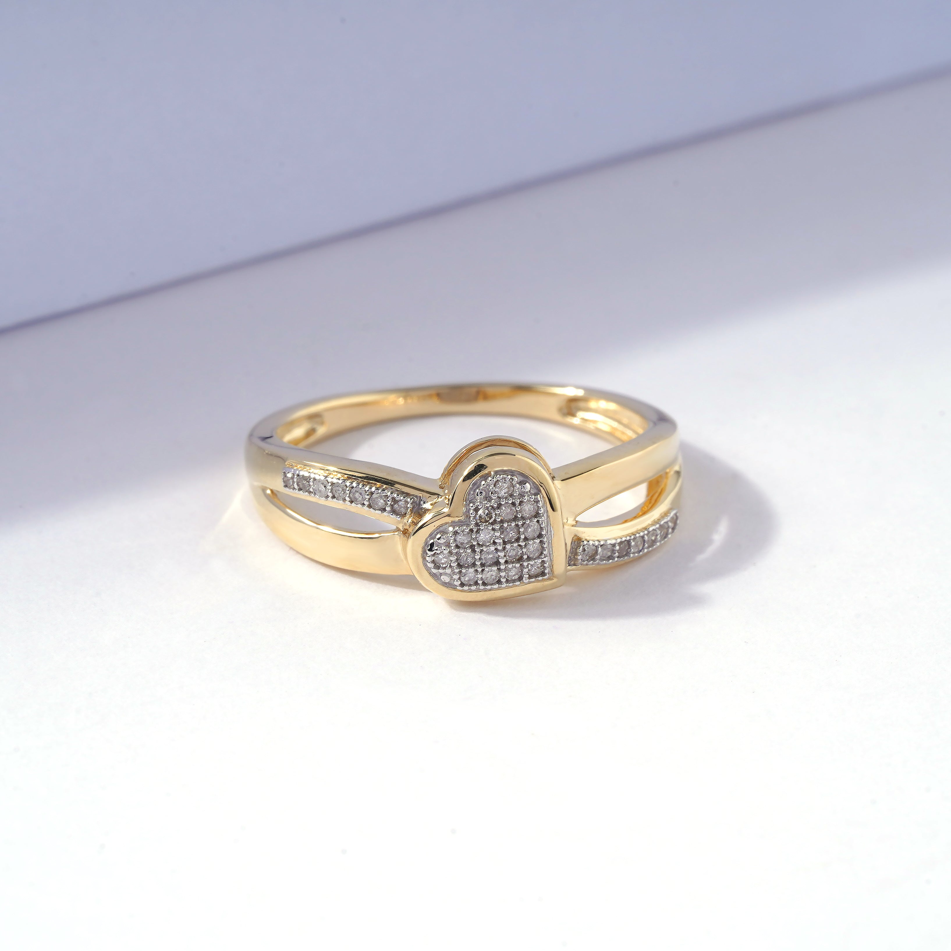  May & June 1/10ct TDW Diamond Heart Fashion Ring - Pink - Bonton