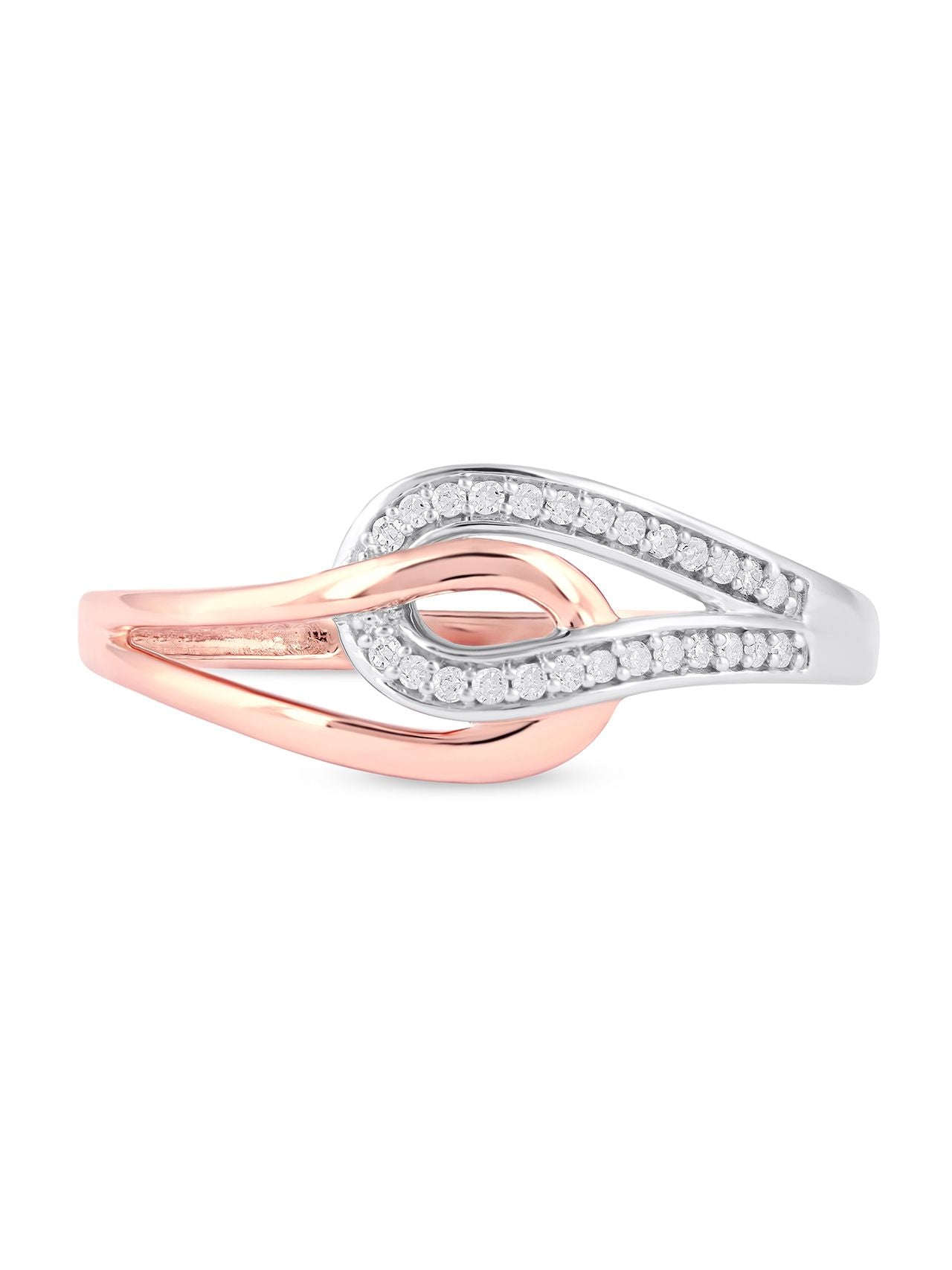  May & June 1/10ct TDW Diamond Knot Ring - Pink - Bonton