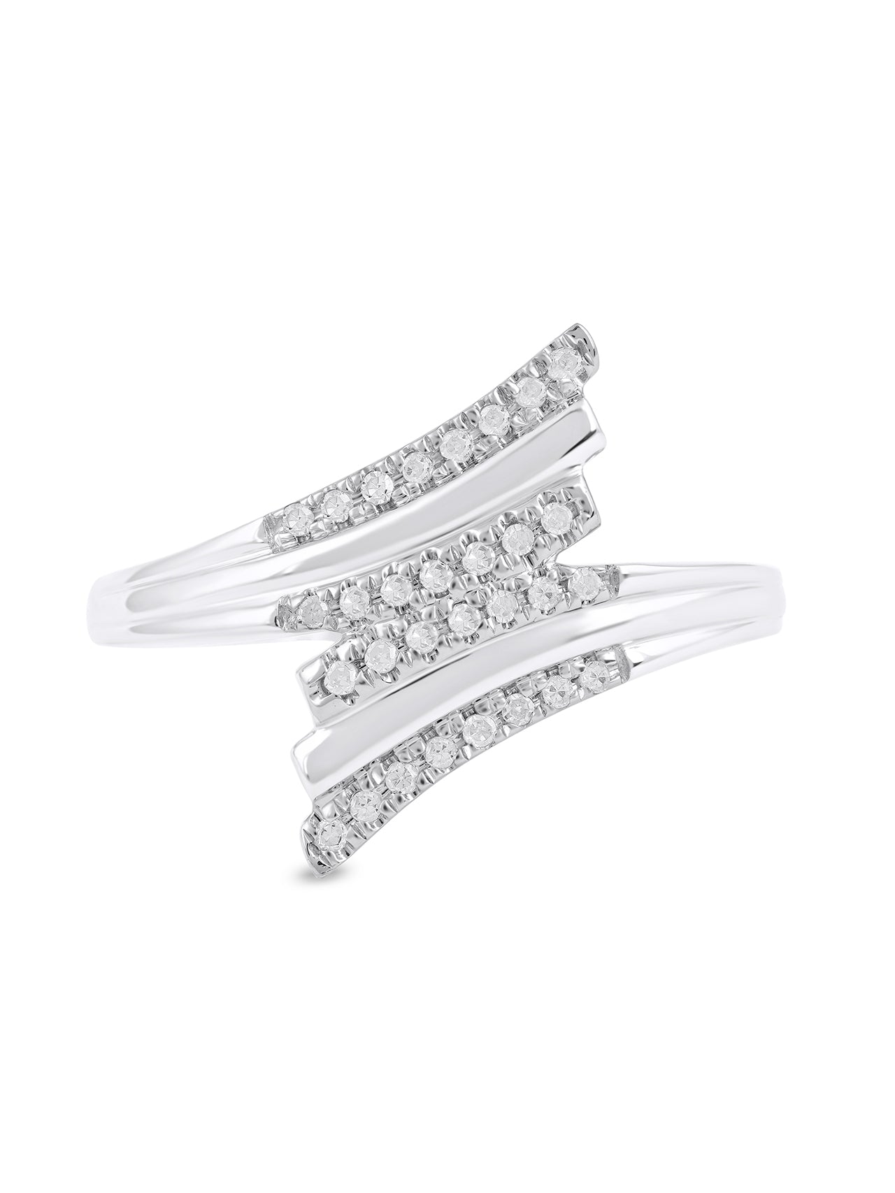  May & June 1/10ct TDW Diamond Fashion Ring - White - Bonton