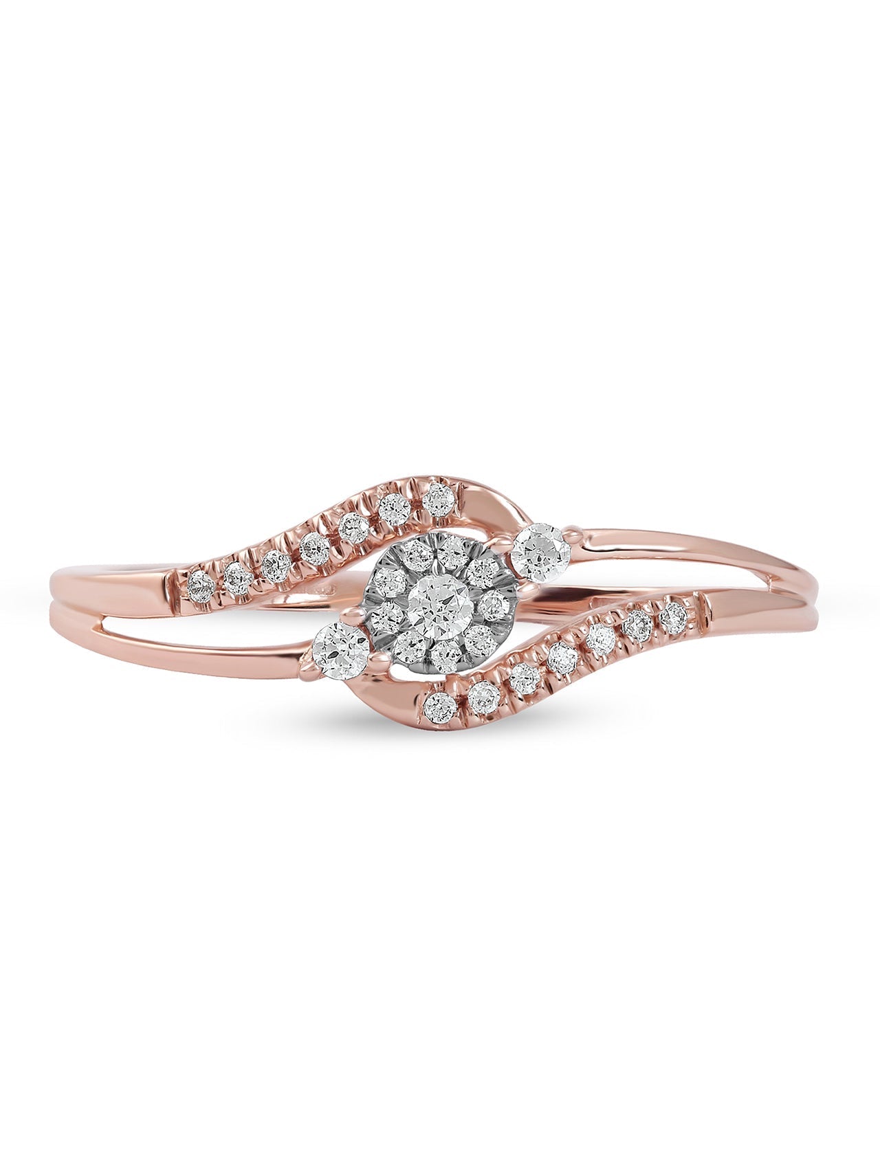  May & June 1/8ct TDW Diamond Cluster Ring - Pink - Bonton