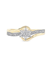 1/4ct TDW Diamond Bypass Ring