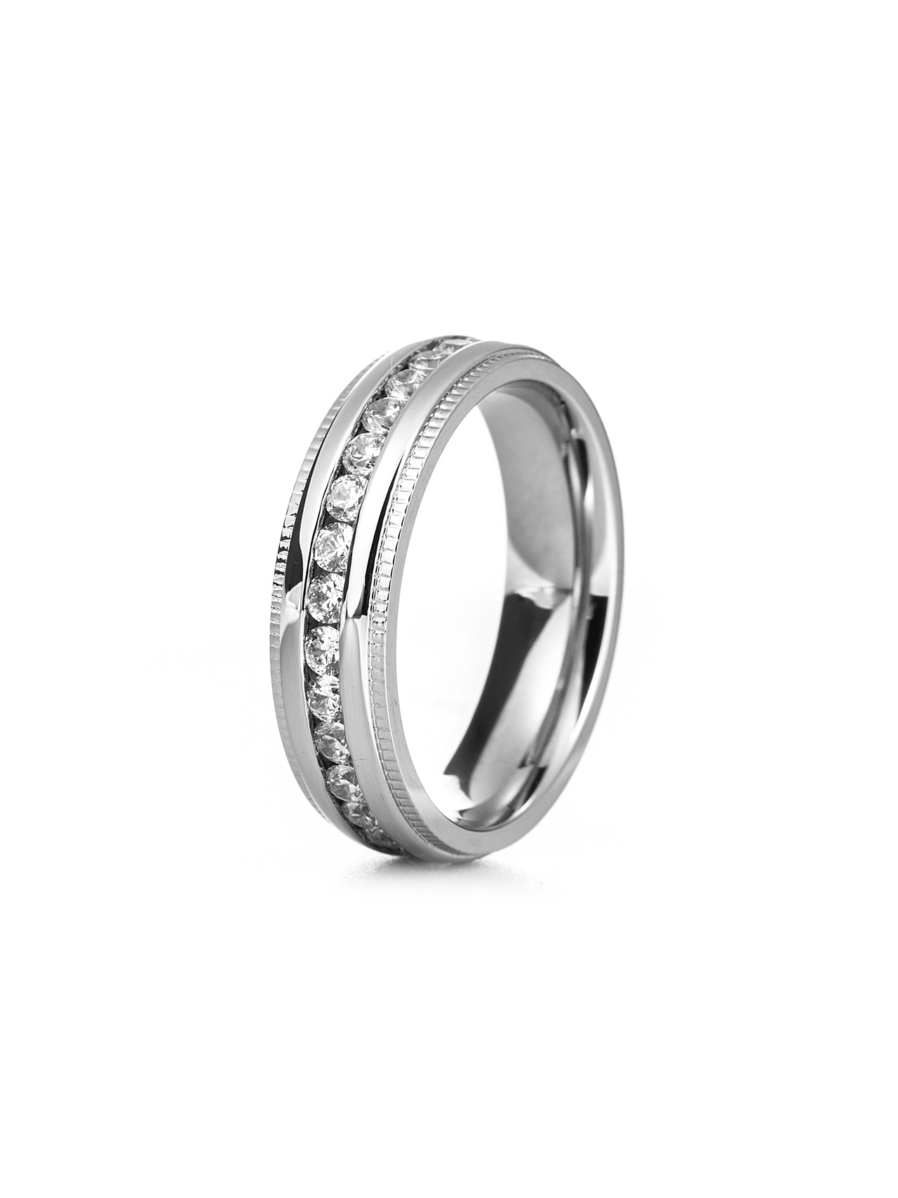  Kenneth Roberts Men's Milgrian Edge Eternity Ring - Metallic - Bonton