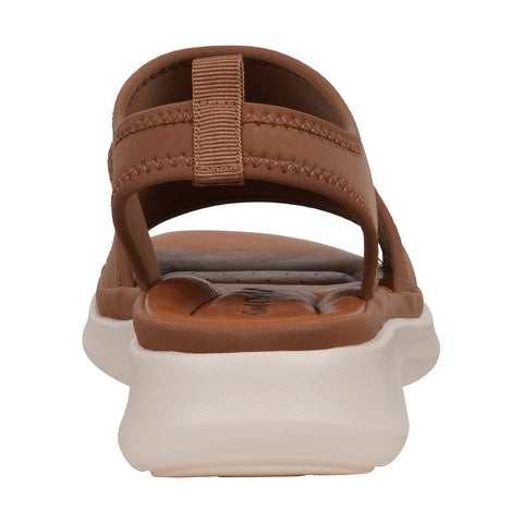 Women's Romy Brown Stretch Lycra Wedge Sandals