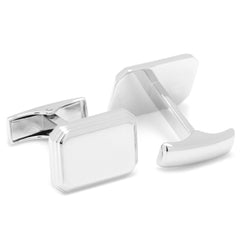 Sterling Rectangular Engravable Cufflinks