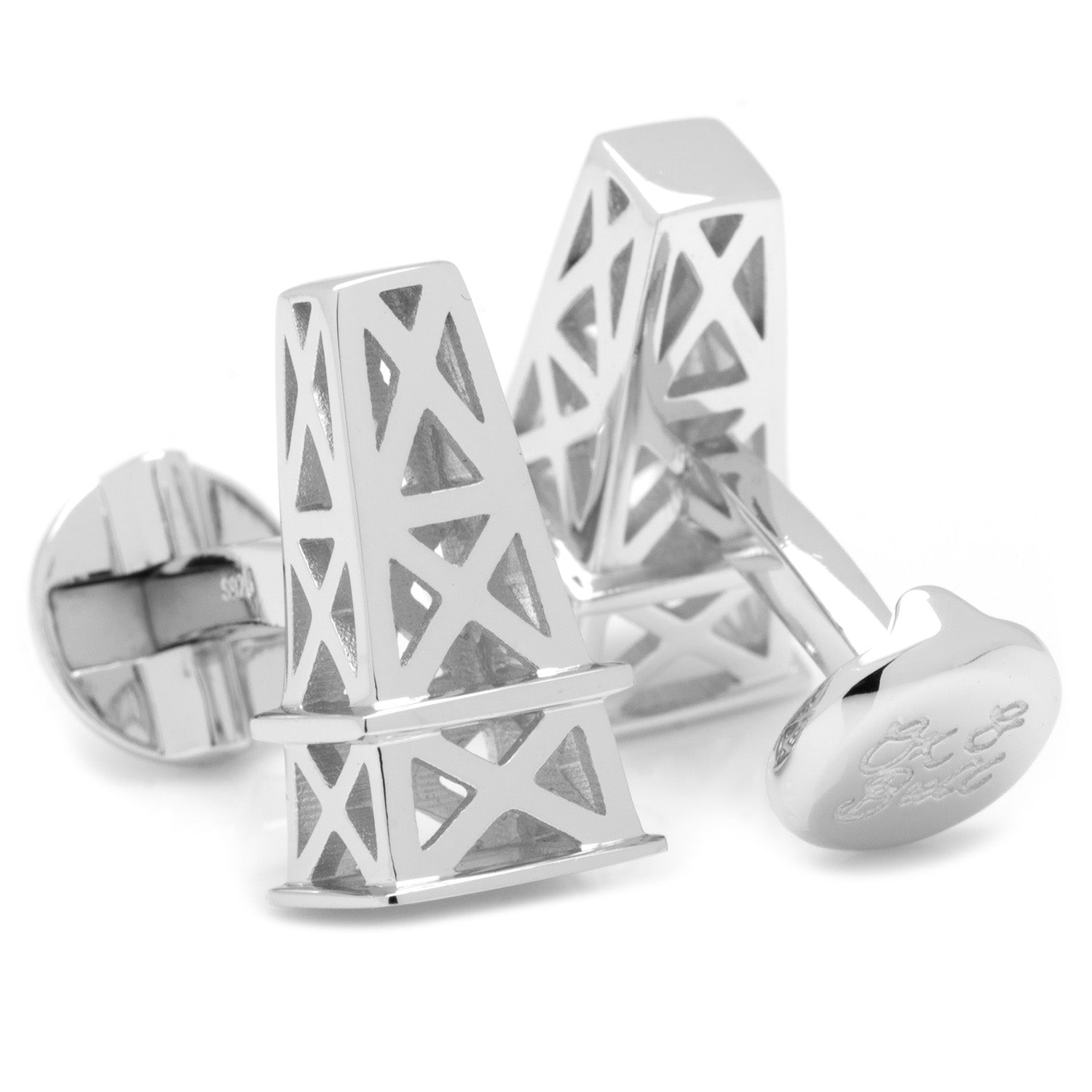  Cufflinks Oil Derrick Cufflinks - Default Title - Bonton