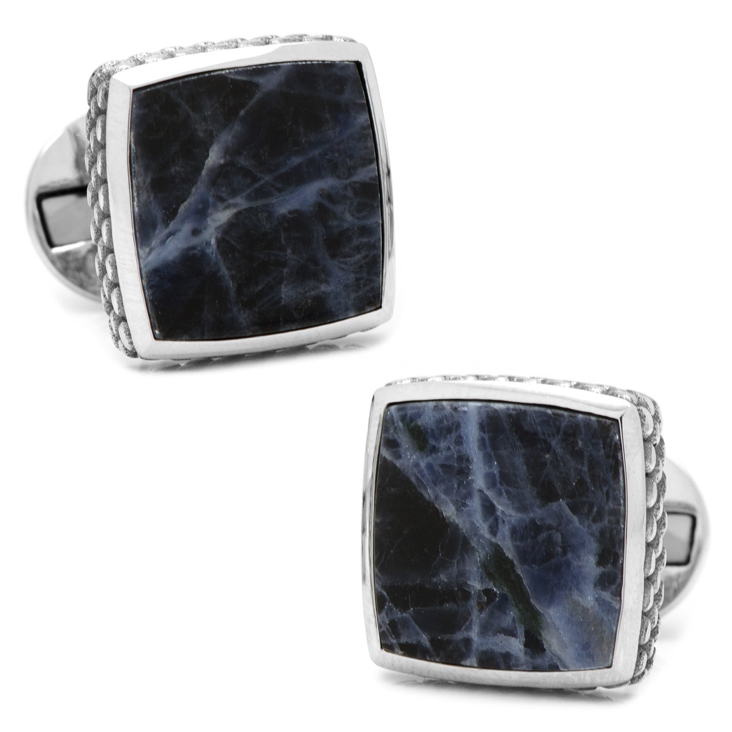  Cufflinks Sterling Classic Scaled Lapis Cufflinks - Default Title - Bonton