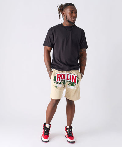 Cheech & Chong Rollin Mesh Short - Khaki