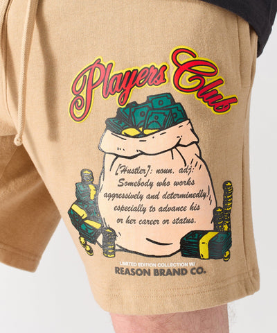 Hustler Players Club Short - Clay