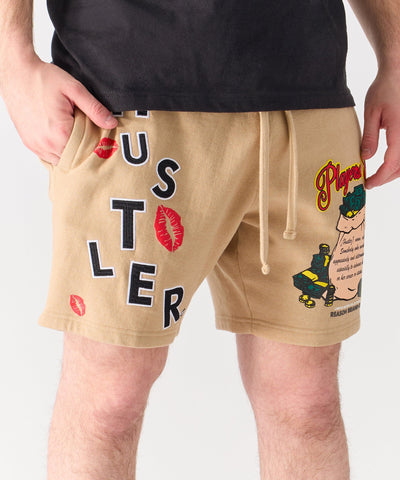 Hustler Players Club Short - Clay