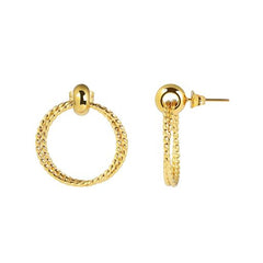 Double Drop Twisted Fashion Hoop Earrings