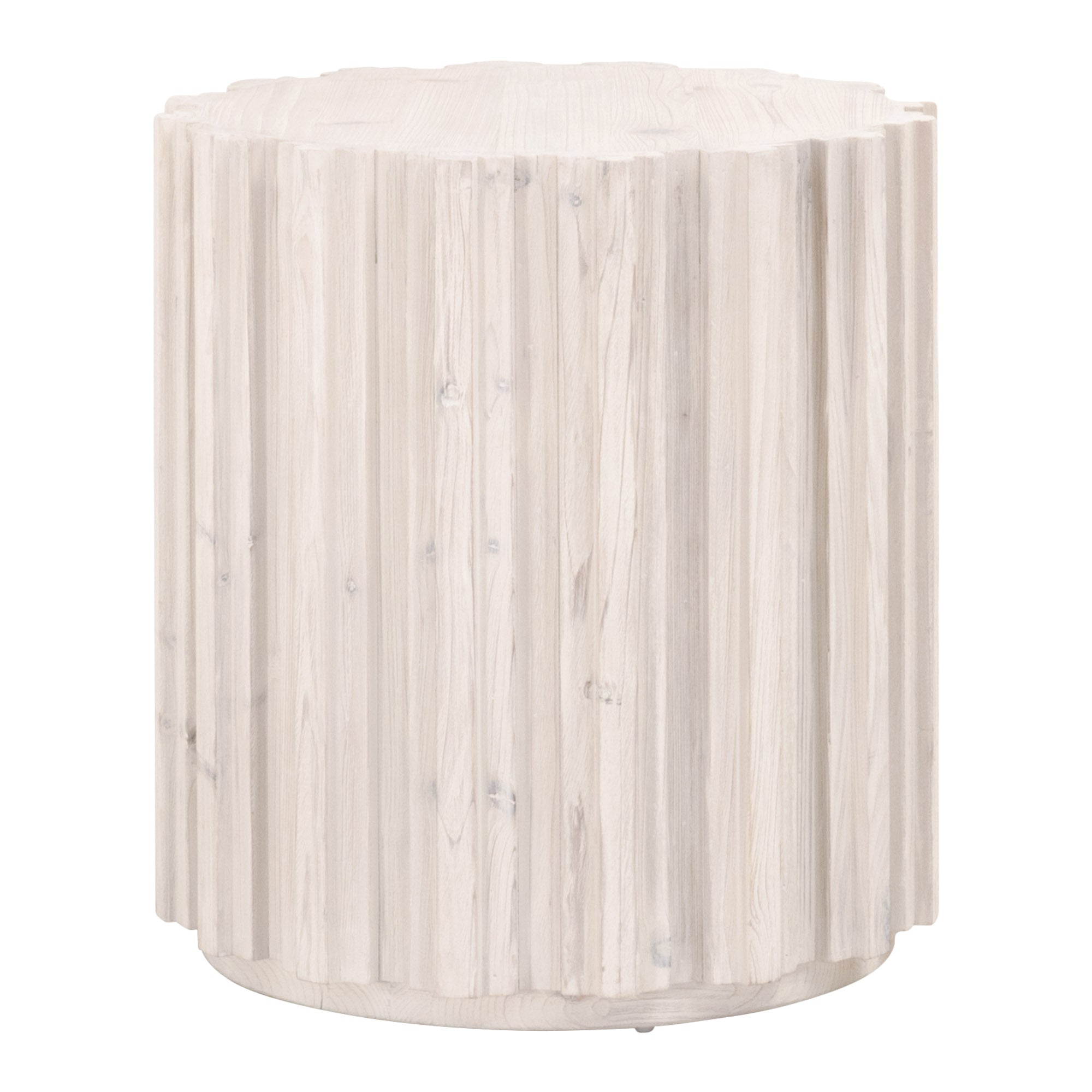  Essentials For Living Roma End Table - White Wash Pine - Bonton