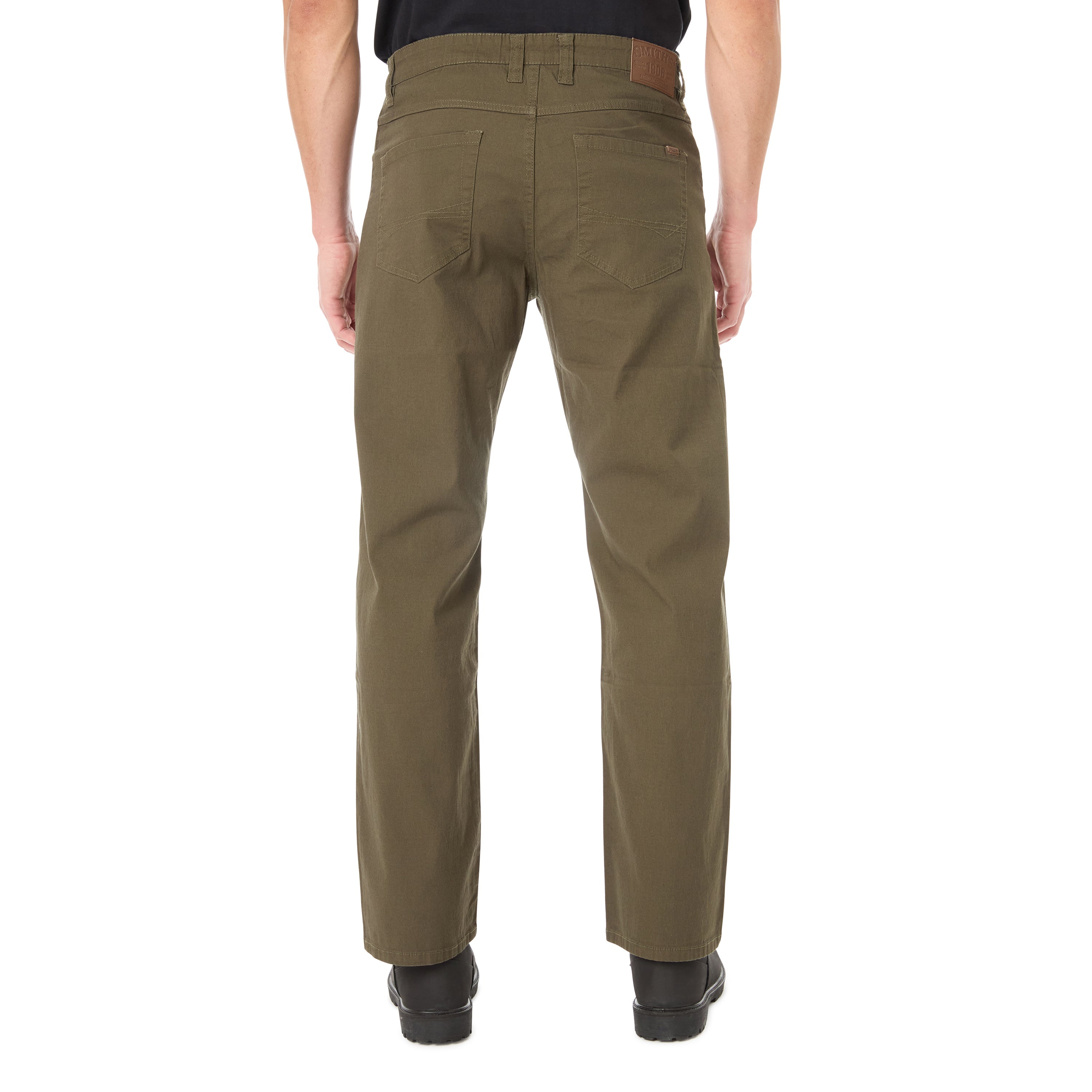  Smith's Workwear 5-Pocket Canvas Stretch Pant - Black Olive - Bonton