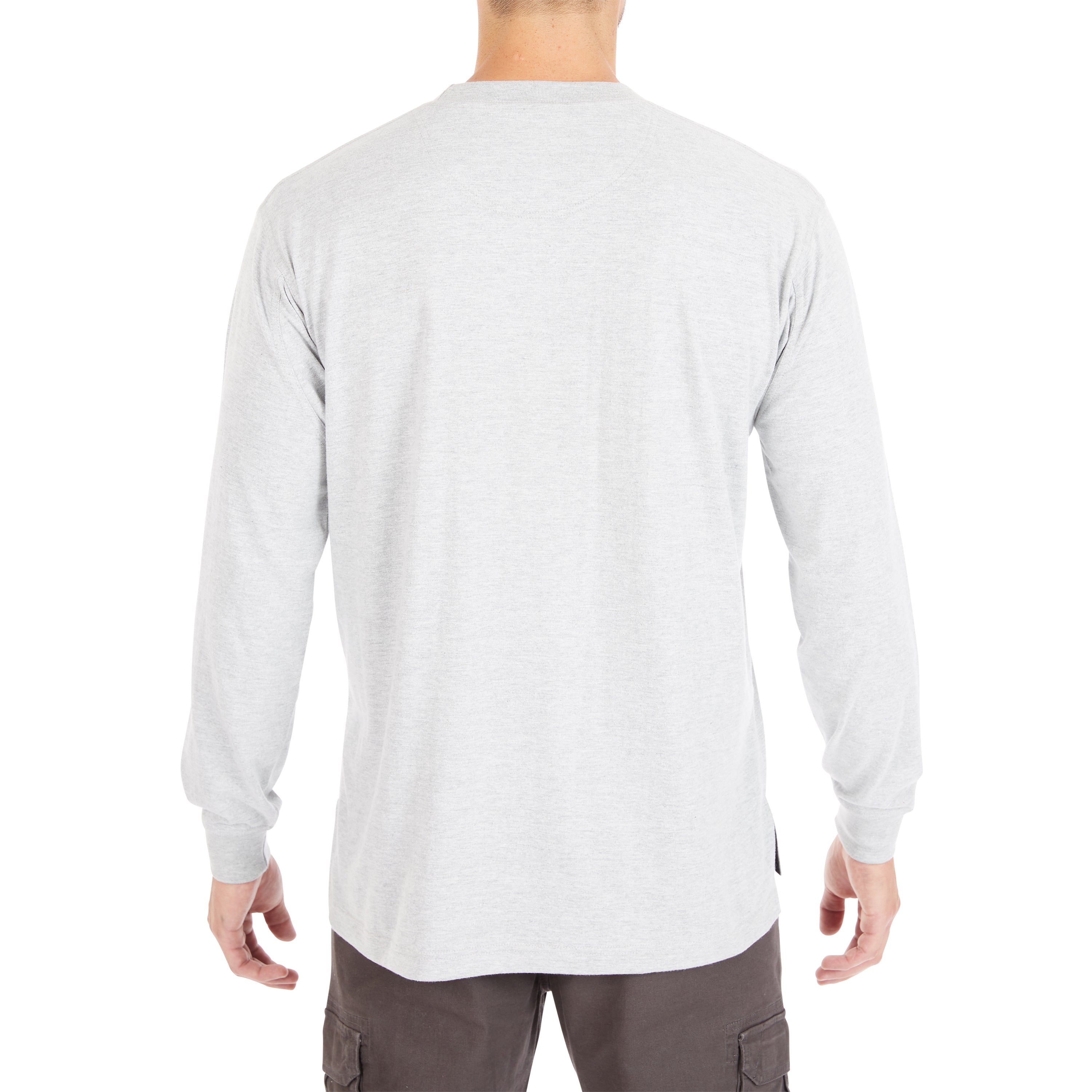  Smith's Workwear Extended-Tail Long Sleeve Pocket Shirt - Heather Grey - Bonton