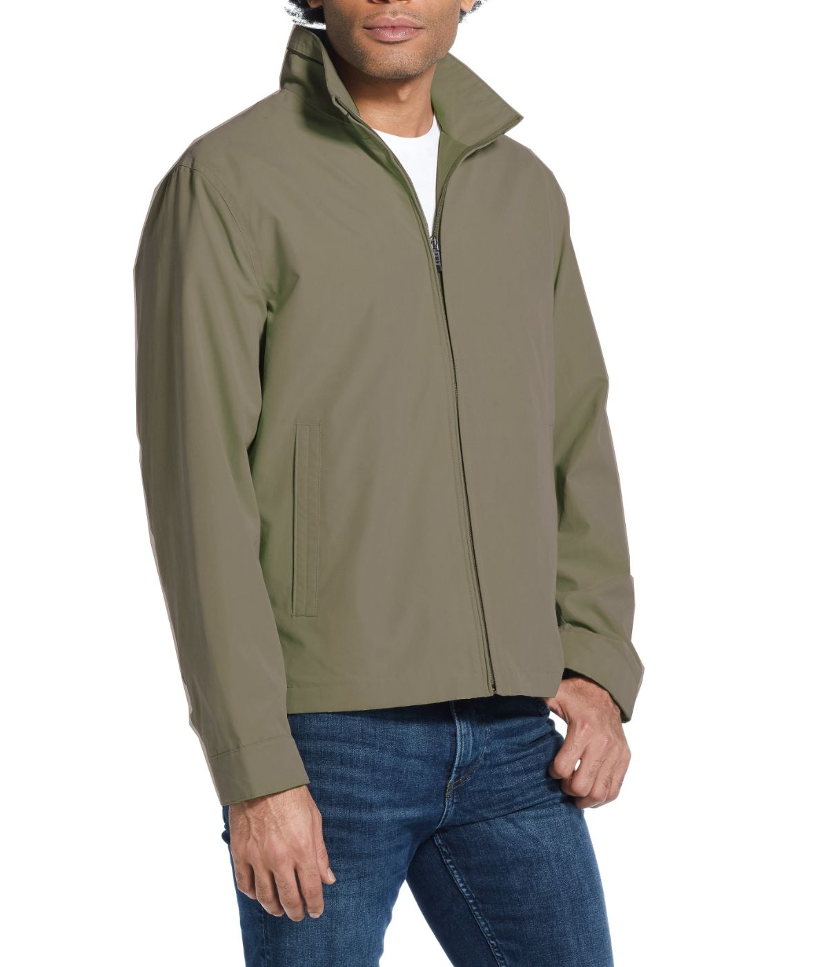  Weatherproof Men's Microfiber Light Weight Bomber Jacket - Navy - Bonton